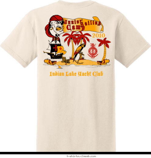 Junior Sailing Camp 2010 Indian Lake Yacht Club T-shirt Design 