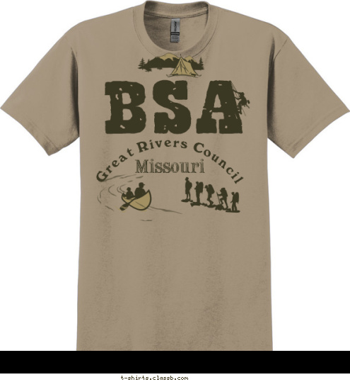 New Text 1966-2016 1966 BSA Missouri Great Rivers Council 50 T-shirt Design 