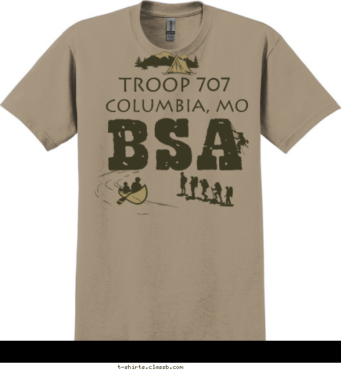 If you're not having fun, you're doing it wrong Troop 707 1966-2016 1966 BSA Columbia, MO Great Rivers Council 50 T-shirt Design 