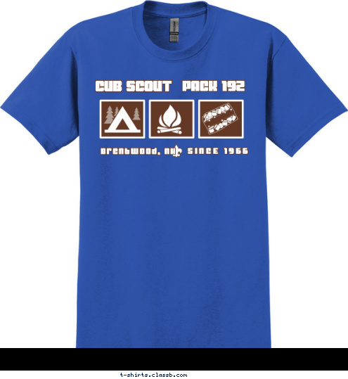 Brentwood, NH PACK 192
 SINCE 1966 CUB SCOUT T-shirt Design 