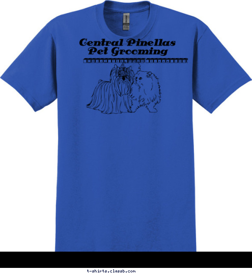 Since 1975 (813) 788-7026 Pet Grooming Central Pinellas T-shirt Design sp687