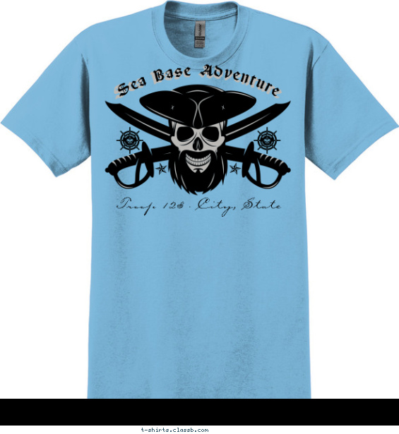 Sea Base Scalawag with Swords T-shirt Design