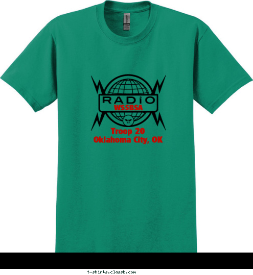 New Text Troop 20
Oklahoma City, OK WS5BSA T-shirt Design 