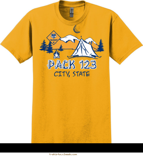 PACK 123 CITY, STATE T-shirt Design SP2534