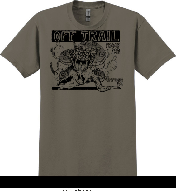 Off Trail Rattlesnake T-shirt Design