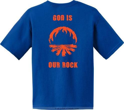 OUR ROCK GOD IS WALK WORTHY Our Savior's Lutheran School Albany, New York Troop 7 T-shirt Design 