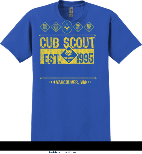 PACK 358 1995 Vancouver, WA EST. CUB SCOUT T-shirt Design 