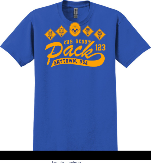 , VA Anytown, USA 123 CUB SCOUT T-shirt Design 