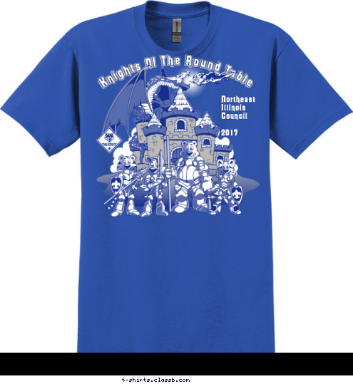 Pack 123 Northeast
Illinois
Council

2017 Knights Of The Round Table T-shirt Design 