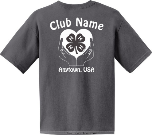 LEARN BY DOING Club Name 4-H CLUB Anytown, USA T-shirt Design 