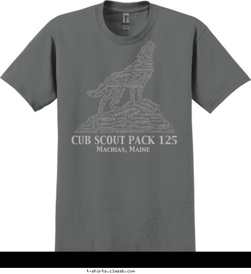 CUB SCOUT PACK 125 Machias, Maine T-shirt Design 