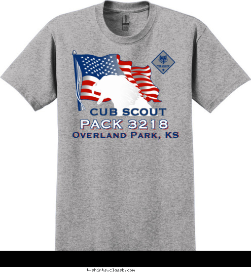 PACK 3218 PACK 3218 Overland Park, KS CUB SCOUT T-shirt Design 