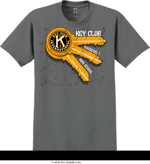 HIGH SCHOOL ROOSEVELT KEY CLUB T-shirt Design 