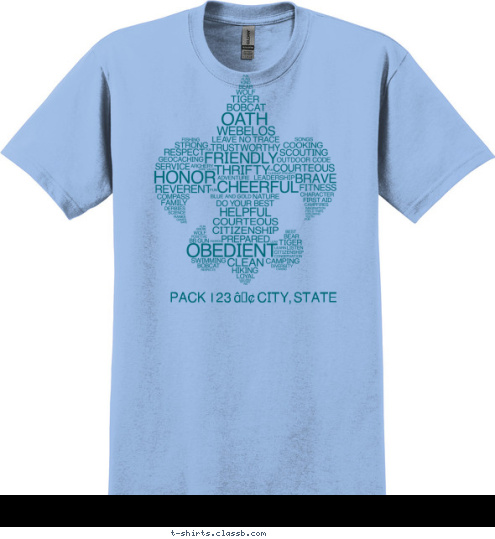 PACK 123 • CITY, STATE T-shirt Design SP6660