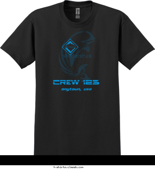 CREW 123 anytown, usa T-shirt Design 