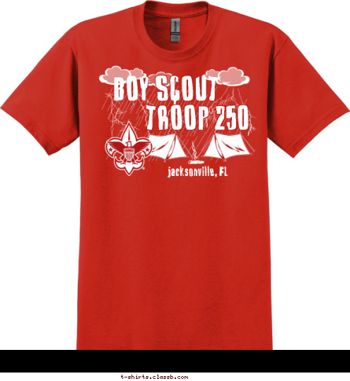 jacksonville, FL TROOP 250 BOY SCOUT T-shirt Design 