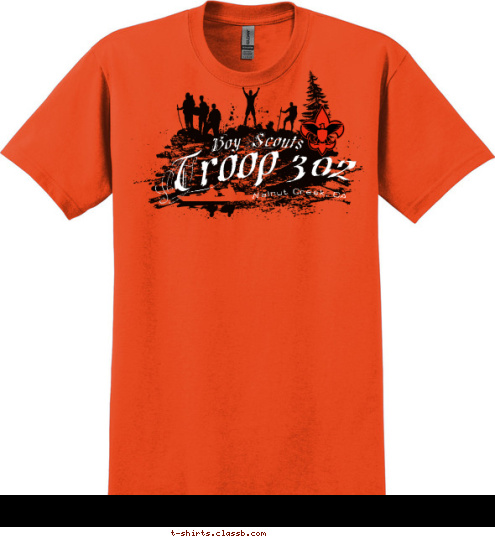 Troop 302 Walnut Creek, CA Boy Scouts T-shirt Design 