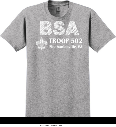 Mechanicsville, VA TROOP 502 T-shirt Design 