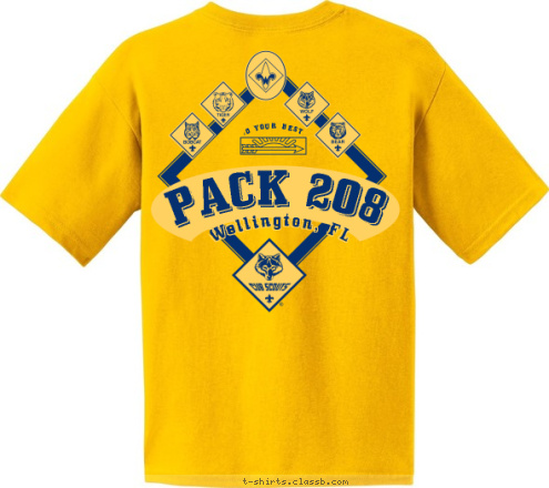 PACK 208 Wellington, FL Wellington, FL PACK 208 PACK 208 DO YOUR BEST! T-shirt Design 