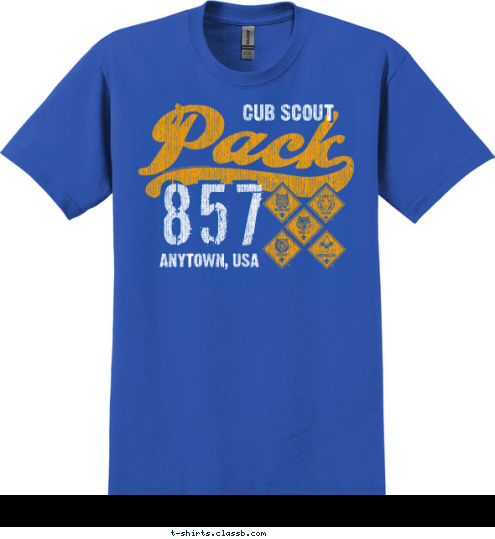 857 ANYTOWN, USA CUB SCOUT T-shirt Design 