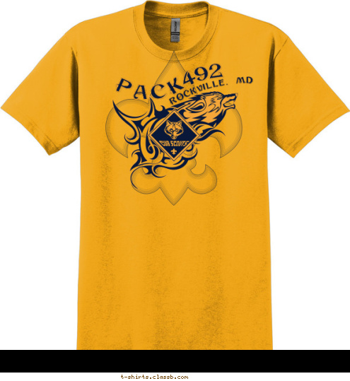 ROCKVILLE, MD 492 PACK T-shirt Design 