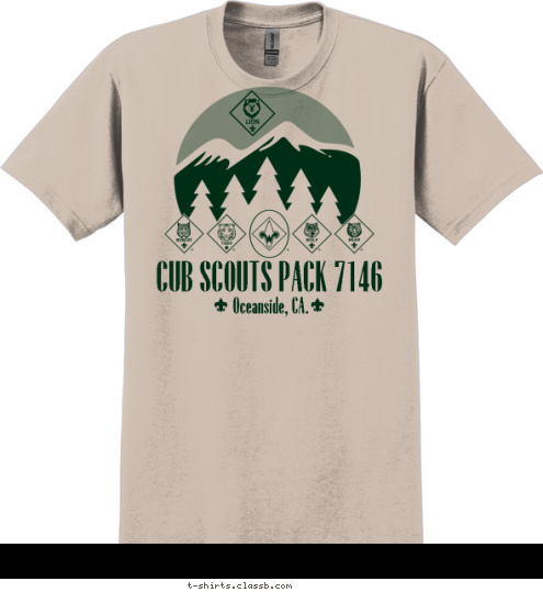 Oceanside, CA. CUB SCOUTS PACK 7146 T-shirt Design 