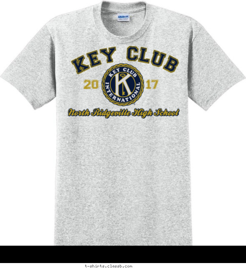 17 North Ridgeville High School 20 KEY CLUB T-shirt Design 