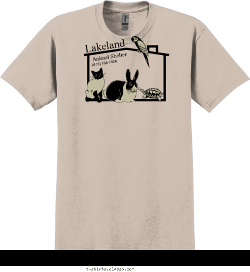 (813) 788-7026 Animal Shelter Lakeland T-shirt Design sp691