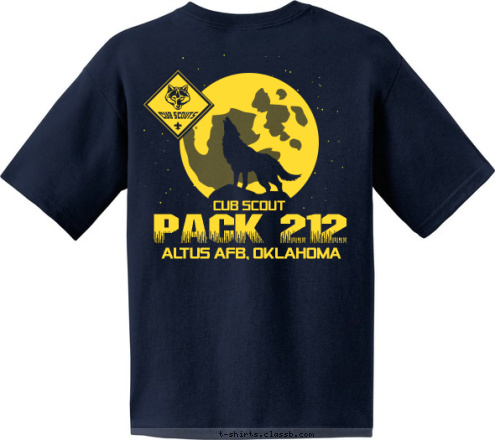 ALTUS AFB, OKLAHOMA PACK 212 CUB SCOUT ALTUS AFB, OK CUB SCOUT PACK 212 T-shirt Design 