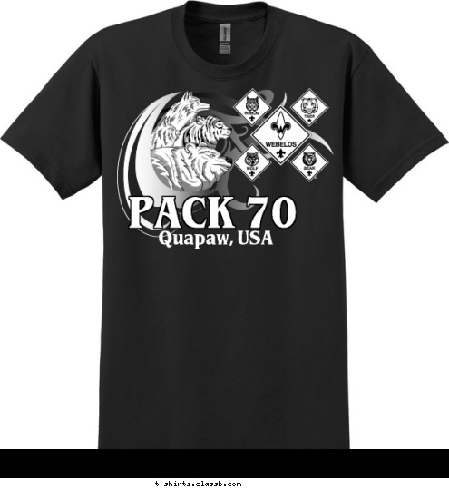 PACK 70 Quapaw, USA T-shirt Design 