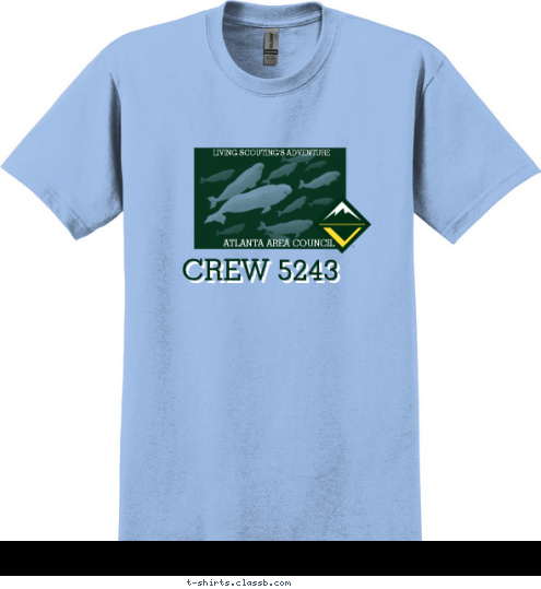 LIVING SCOUTING'S ADVENTURE ATLANTA AREA COUNCIL CREW 5243 T-shirt Design 