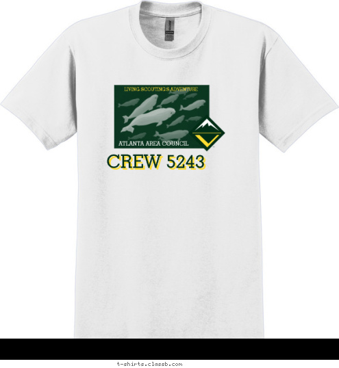 LIVING SCOUTING'S ADVENTURE ATLANTA AREA COUNCIL CREW 5243 T-shirt Design 