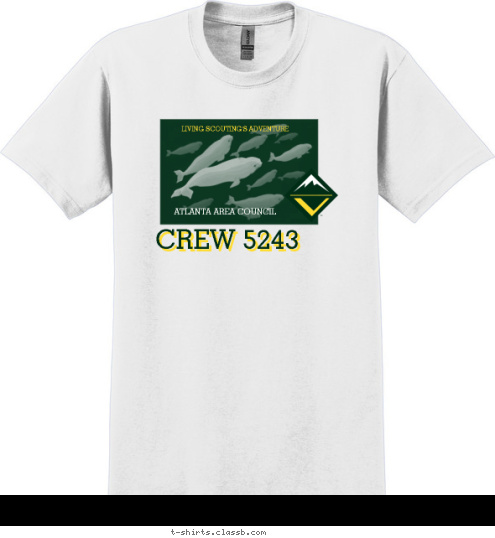 CREW 5243 LIVING SCOUTING'S ADVENTURE ATLANTA AREA COUNCIL T-shirt Design 