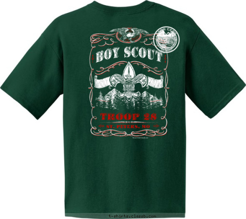 TRAIL TO EAGLE ST. PETERS, MO MID AMERICA TEEN CERT TROOP 28 1910 EST St. Peters, MO TROOP 28 T-shirt Design Shirts for 2017