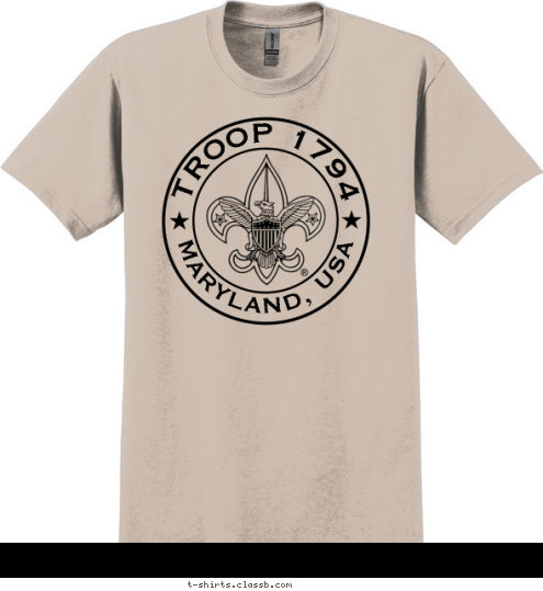 TROOP 1794 MARYLAND, USA T-shirt Design 