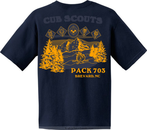 PACK 703 PACK 703 BREVARD, NC CUB SCOUTS T-shirt Design 