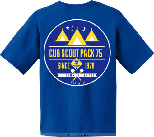 WESTON, CT Cub Scout Pack 75 SUMMER CAMPOUT WESTON, CT 1978 SINCE CUB SCOUT PACK 75 T-shirt Design 