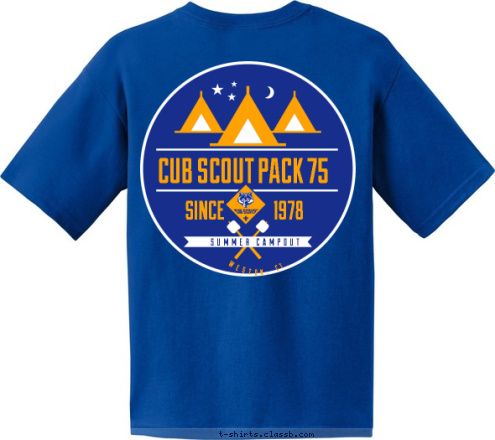 WESTON, CT Cub Scout Pack 75 SUMMER CAMPOUT WESTON, CT 1978 SINCE CUB SCOUT PACK 75 T-shirt Design 