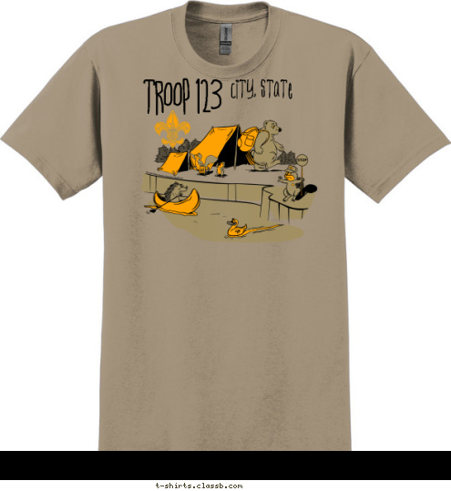 TROOP 123 ANYTOWN, USA T-shirt Design SP2540