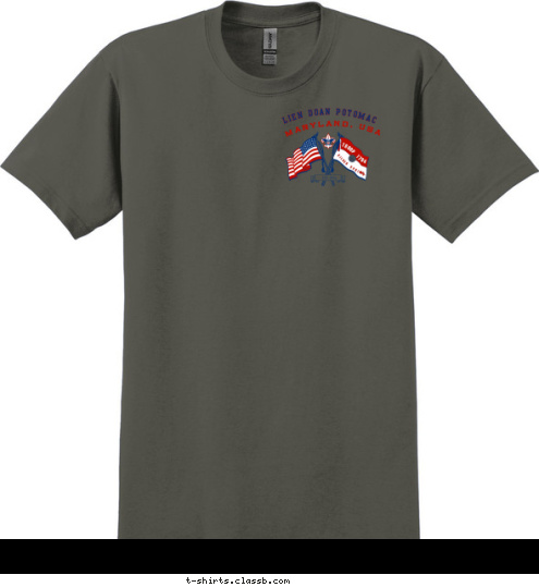 New Text LIEN DOAN POTOMAC MARYLAND, USA EST. 1994 MD SILVER SPRING, TROOP 1794 T-shirt Design 