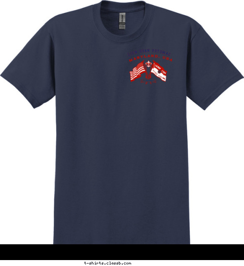 New Text LIEN DOAN POTOMAC MARYLAND, USA EST. 1994 MD SILVER SPRING, TROOP 1794 T-shirt Design 