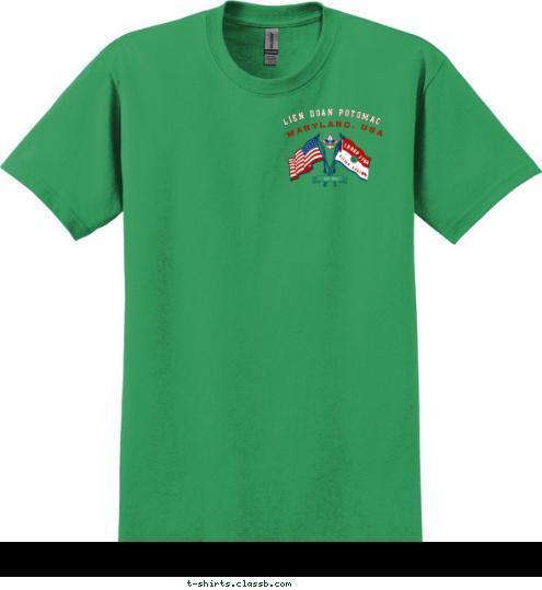 TROOP 1794 LIEN DOAN POTOMAC MARYLAND, USA EST. 1994 MD SILVER SPRING, TROOP 1794 T-shirt Design 