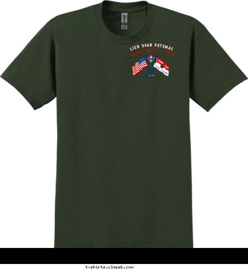 TROOP 1794 LIEN DOAN POTOMAC MARYLAND, USA EST. 1994 MD SILVER SPRING, TROOP 1794 T-shirt Design 