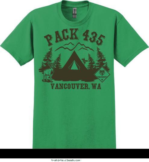 Vancouver, WA PACK 435 T-shirt Design 