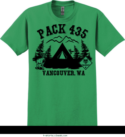 Vancouver, WA PACK 435 T-shirt Design 