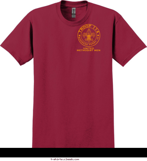 UNITED METHODIST MEN  BONNERS FERRY, ID TROOP 114 TROOP 114 BONNERS FERRY, ID T-shirt Design 