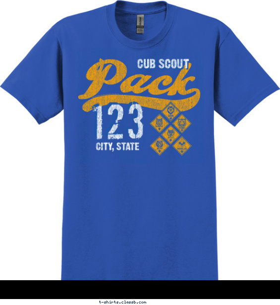 Vintage Cub Scout Pack Design T-shirt Design