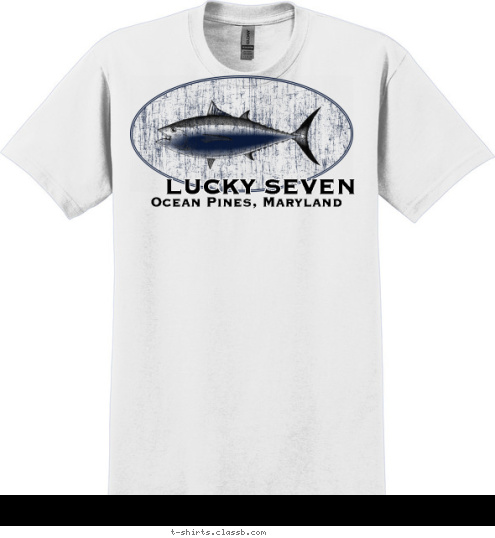 Ocean Pines, Maryland LUCKY SEVEN T-shirt Design 