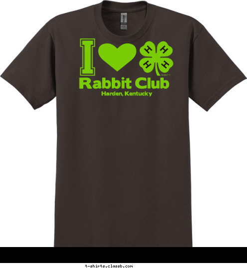 Rabbit Club 2012-2013 Harden, Kentucky T-shirt Design 