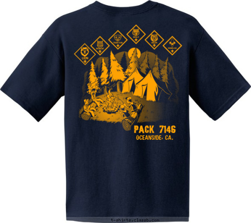 OCEANSIDE, CA. PACK 7146 DO YOUR BEST PACK 7146 OCEANSIDE, CA. CUB SCOUT T-shirt Design 